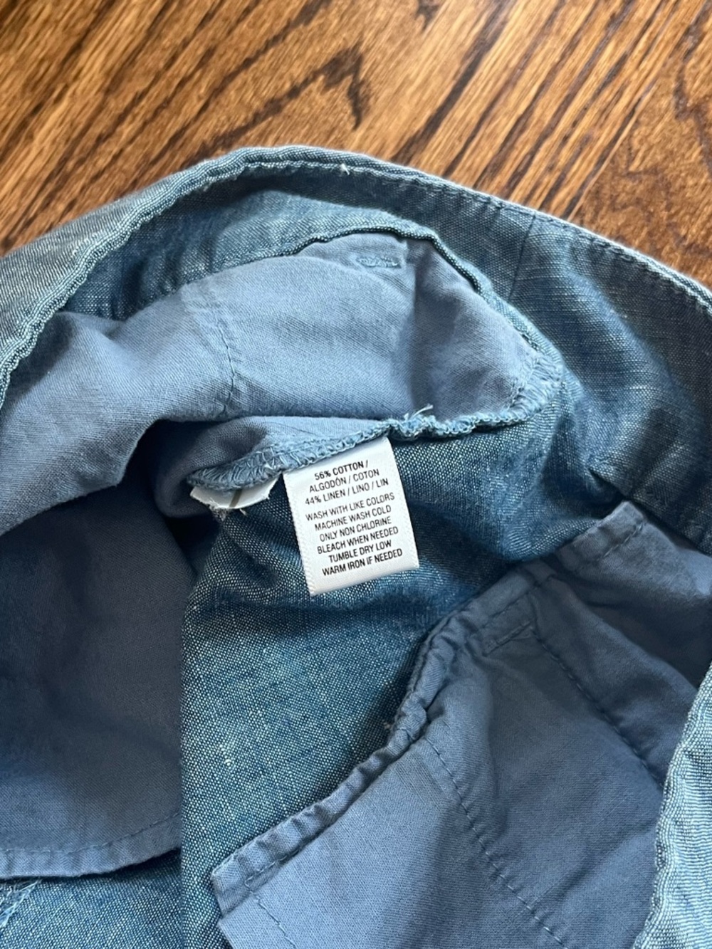 LOFT Chambray Scallop Hem Riviera Shorts Size 8 - Picture 5 of 8